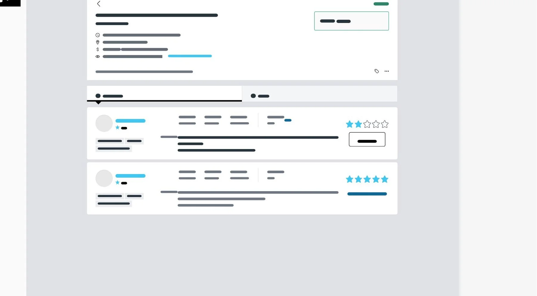 Worker's list wireframe exploration within the shift completion stage